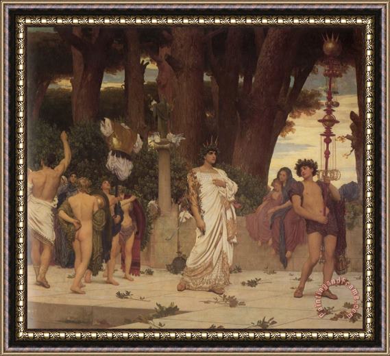 Lord Frederick Leighton The Daphnephoria [detail Right] Framed Print